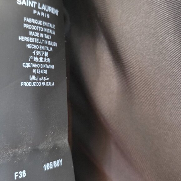 Saint Laurent Prince Of Wales Glen Check Blazer Virgin Wool Sz38 Single Breasted - Picture 3 of 7